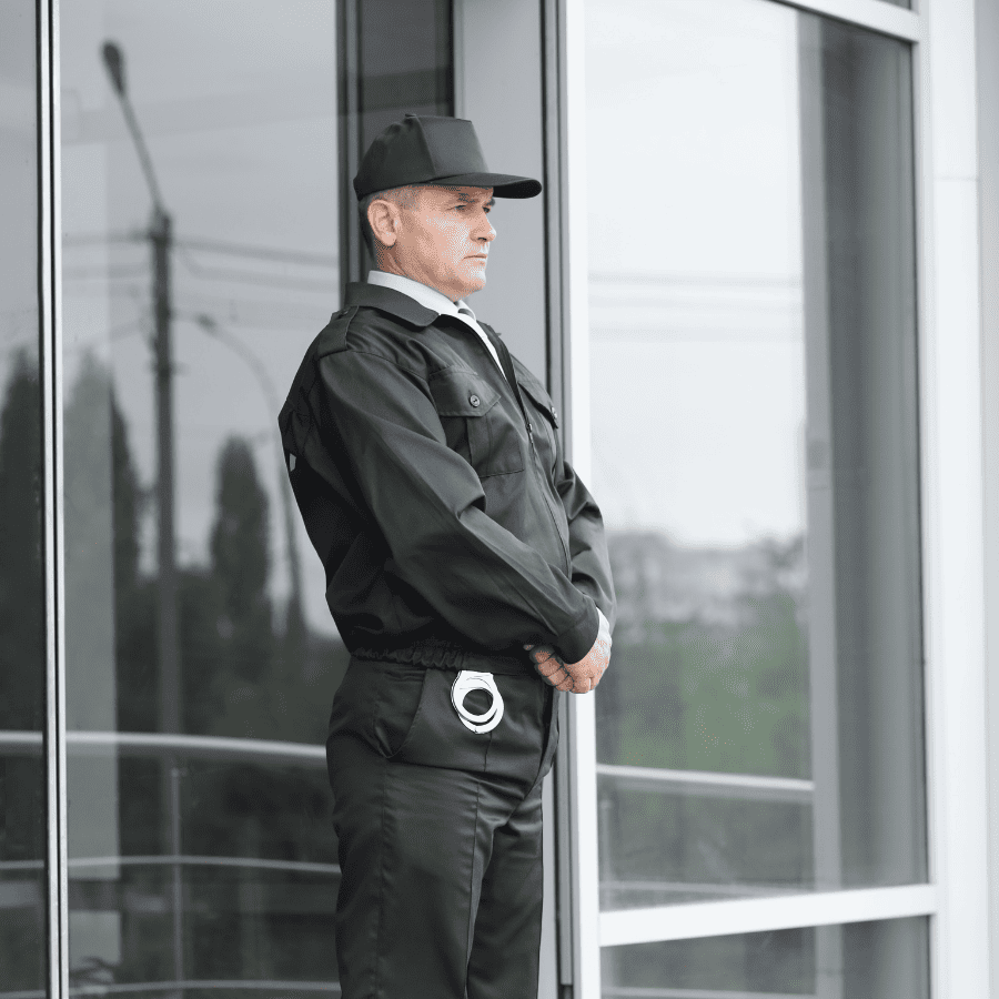 Guardia de seguridad de empresa de seguridad
