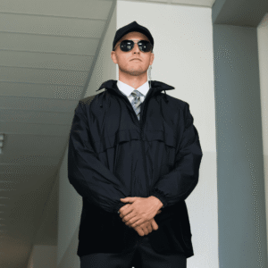 Guardias del sector seguridad privada en reunión analizando los requisitos de la nueva ley de seguridad privada