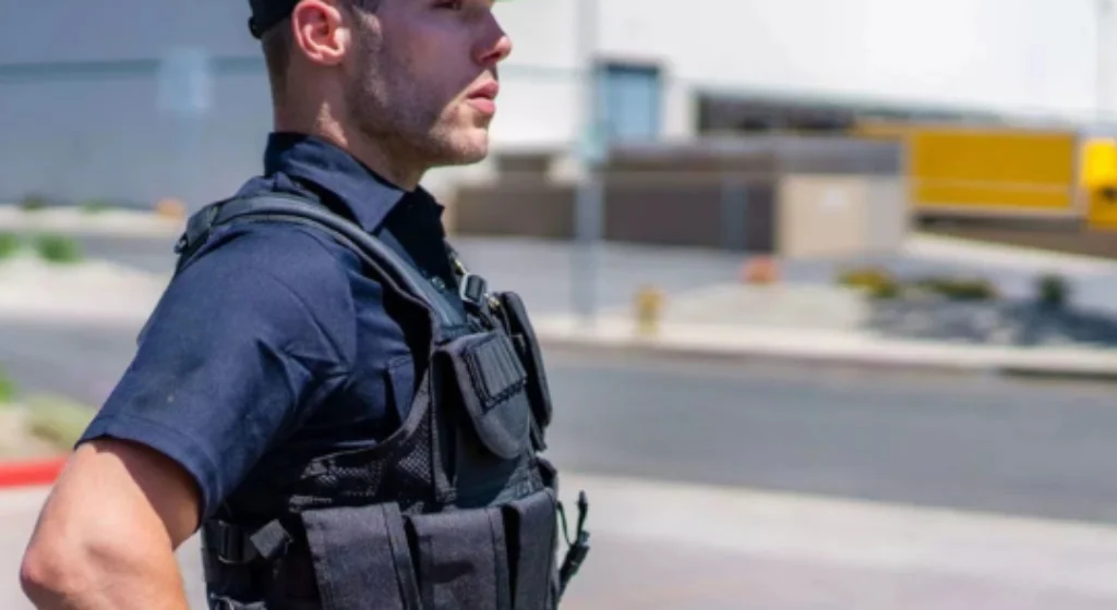 Guardias de seguridad profesionales patrullando instalaciones comerciales en Rancagua